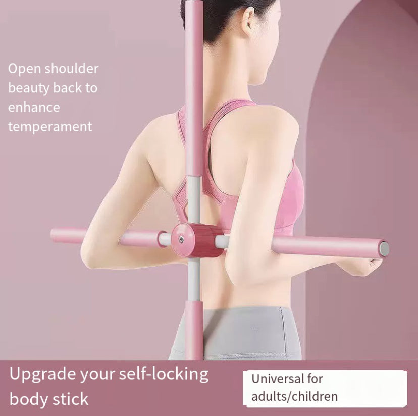 Yoga stick back-opening body shaping tool, standing posture hunchback correction cross, children's shoulder and back training device for beautiful shoulders and back